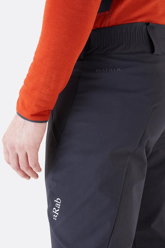 Rab Men's Ascendor AS Climbing Softshell Pants Outdoor Action- Waistband