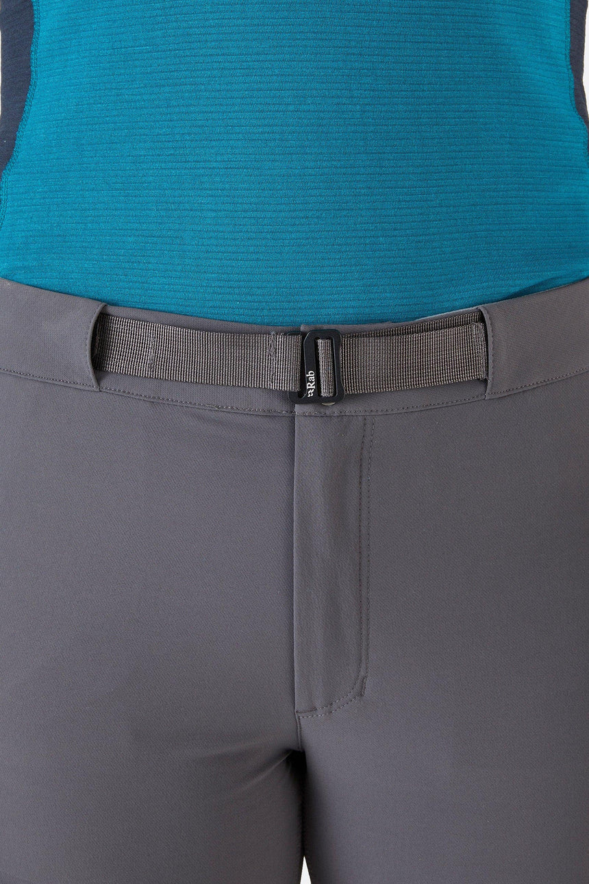 Rab Women's Incline AS Pants Outdoor Action Ebony - Removable webbing belt