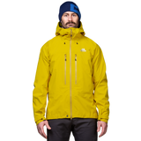 Mountain Equipment Tupilak Men's GORE-TEX Jacket Outdoor Action Canary - Front Fit on Model