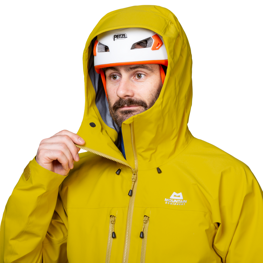 Mountain Equipment Tupilak Men's GORE-TEX Jacket Outdoor Action Canary - Super Alpine HC Hood