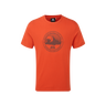 Mountain Equipment Roundel Men's Tee Outdoor Action Paprika - Front